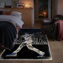 mlb los angeles dodgers area rug non slip baseball carpet home decor gift idea for fans bedroom lad164