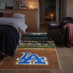 mlb los angeles dodgers area rug non slip baseball carpet home decor gift idea for fans bedroom lad166