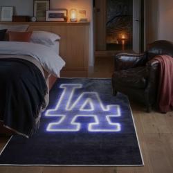 mlb los angeles dodgers area rug non slip baseball carpet home decor gift idea for fans bedroom lad169