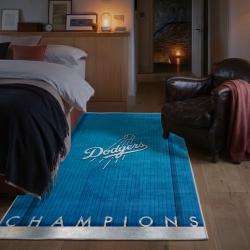 mlb los angeles dodgers area rug non slip baseball carpet home decor gift idea for fans bedroom lad17