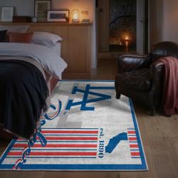 mlb los angeles dodgers area rug non slip baseball carpet home decor gift idea for fans bedroom lad174