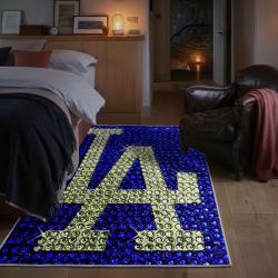 mlb los angeles dodgers area rug non slip baseball carpet home decor gift idea for fans bedroom lad19
