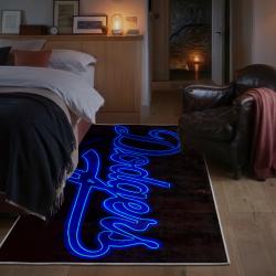 mlb los angeles dodgers area rug non slip baseball carpet home decor gift idea for fans bedroom lad29