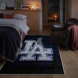 mlb los angeles dodgers area rug non slip baseball carpet home decor gift idea for fans bedroom lad32