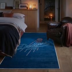 mlb los angeles dodgers area rug non slip baseball carpet home decor gift idea for fans bedroom lad34