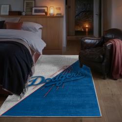 mlb los angeles dodgers area rug non slip baseball carpet home decor gift idea for fans bedroom lad36