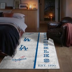 mlb los angeles dodgers area rug non slip baseball carpet home decor gift idea for fans bedroom lad37