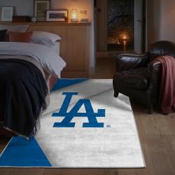 mlb los angeles dodgers area rug non slip baseball carpet home decor gift idea for fans bedroom lad40