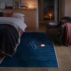 mlb los angeles dodgers area rug non slip baseball carpet home decor gift idea for fans bedroom lad42