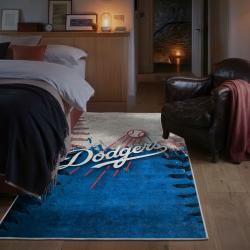 mlb los angeles dodgers area rug non slip baseball carpet home decor gift idea for fans bedroom lad43