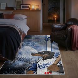 mlb los angeles dodgers area rug non slip baseball carpet home decor gift idea for fans bedroom lad50