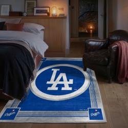 mlb los angeles dodgers area rug non slip baseball carpet home decor gift idea for fans bedroom lad58