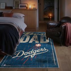 mlb los angeles dodgers area rug non slip baseball carpet home decor gift idea for fans bedroom lad6