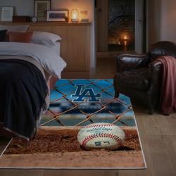 mlb los angeles dodgers area rug non slip baseball carpet home decor gift idea for fans bedroom lad62
