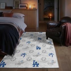 mlb los angeles dodgers area rug non slip baseball carpet home decor gift idea for fans bedroom lad63