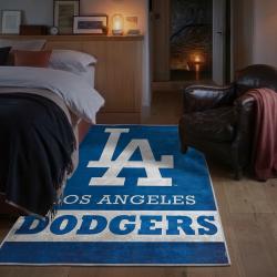 mlb los angeles dodgers area rug non slip baseball carpet home decor gift idea for fans bedroom lad64