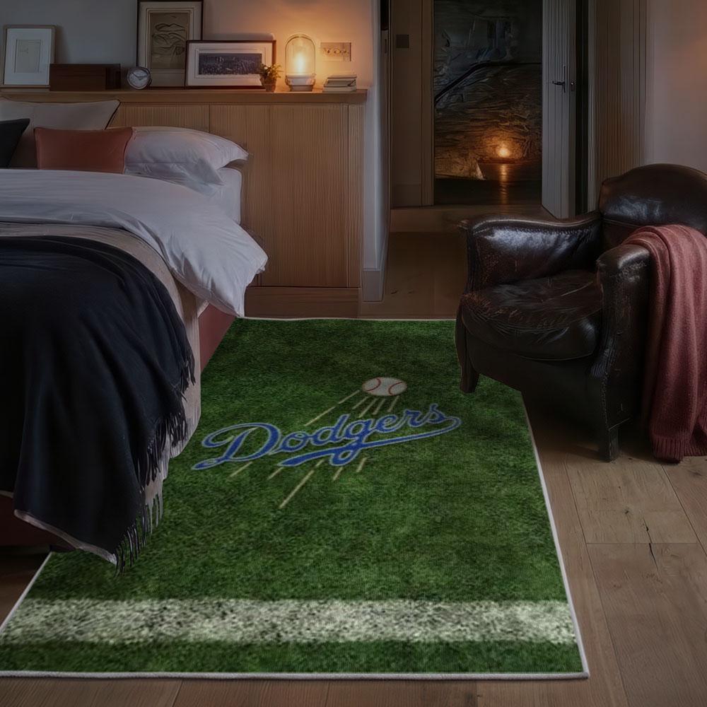 MLB Los Angeles Dodgers Area Rug Non-Slip Baseball Carpet Home Decor Gift Idea For Fans LAD66 1 mlb los angeles dodgers area rug non slip baseball carpet home decor gift idea for fans bedroom lad66