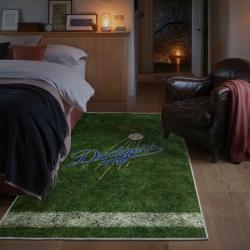 mlb los angeles dodgers area rug non slip baseball carpet home decor gift idea for fans bedroom lad66