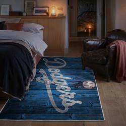 mlb los angeles dodgers area rug non slip baseball carpet home decor gift idea for fans bedroom lad69