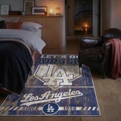 mlb los angeles dodgers area rug non slip baseball carpet home decor gift idea for fans bedroom lad7