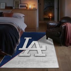 mlb los angeles dodgers area rug non slip baseball carpet home decor gift idea for fans bedroom lad73