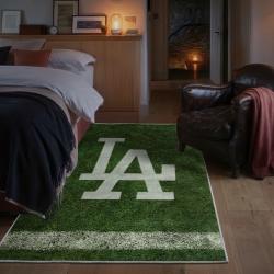 mlb los angeles dodgers area rug non slip baseball carpet home decor gift idea for fans bedroom lad75
