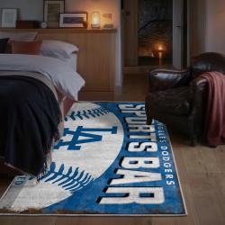 mlb los angeles dodgers area rug non slip baseball carpet home decor gift idea for fans bedroom lad78