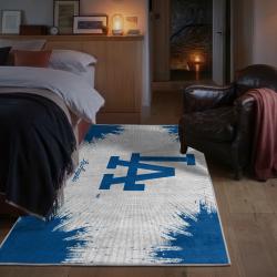 mlb los angeles dodgers area rug non slip baseball carpet home decor gift idea for fans bedroom lad8