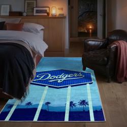 mlb los angeles dodgers area rug non slip baseball carpet home decor gift idea for fans bedroom lad82