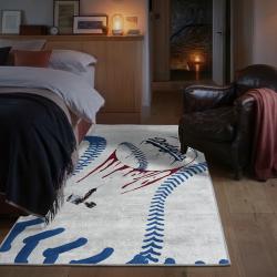 mlb los angeles dodgers area rug non slip baseball carpet home decor gift idea for fans bedroom lad88