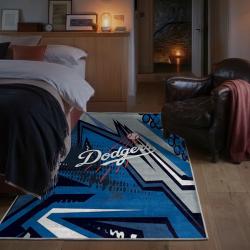 mlb los angeles dodgers area rug non slip baseball carpet home decor gift idea for fans bedroom lad9
