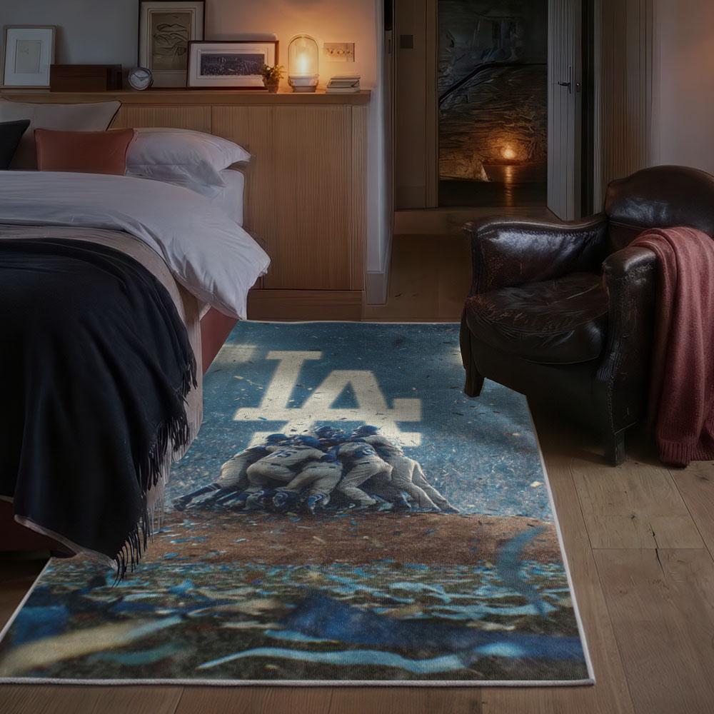 MLB Los Angeles Dodgers Area Rug Non-Slip Baseball Carpet Home Decor Gift Idea For Fans LAD91 1 mlb los angeles dodgers area rug non slip baseball carpet home decor gift idea for fans bedroom lad91