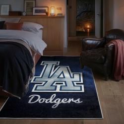 mlb los angeles dodgers area rug non slip baseball carpet home decor gift idea for fans bedroom lad92