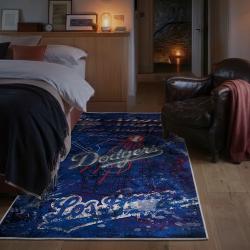 mlb los angeles dodgers area rug non slip baseball carpet home decor gift idea for fans bedroom lad95
