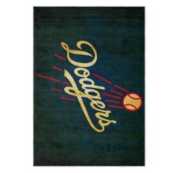 mlb los angeles dodgers area rug non slip baseball carpet home decor gift idea for fans lad110