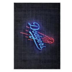 mlb los angeles dodgers area rug non slip baseball carpet home decor gift idea for fans lad114