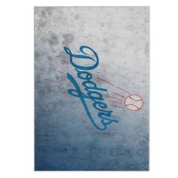 mlb los angeles dodgers area rug non slip baseball carpet home decor gift idea for fans lad133