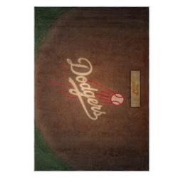 mlb los angeles dodgers area rug non slip baseball carpet home decor gift idea for fans lad135