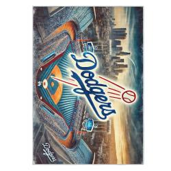 mlb los angeles dodgers area rug non slip baseball carpet home decor gift idea for fans lad137