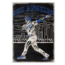mlb los angeles dodgers area rug non slip baseball carpet home decor gift idea for fans lad164