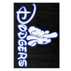 mlb los angeles dodgers area rug non slip baseball carpet home decor gift idea for fans lad24