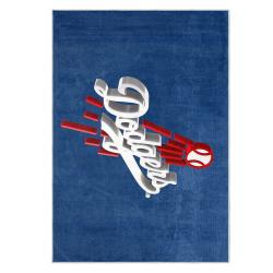 mlb los angeles dodgers area rug non slip baseball carpet home decor gift idea for fans lad31