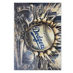 mlb los angeles dodgers area rug non slip baseball carpet home decor gift idea for fans lad4