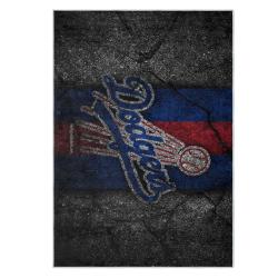 mlb los angeles dodgers area rug non slip baseball carpet home decor gift idea for fans lad70