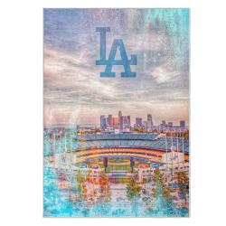 mlb los angeles dodgers area rug non slip baseball carpet home decor gift idea for fans lad89