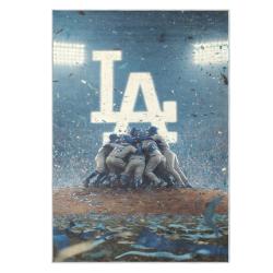 mlb los angeles dodgers area rug non slip baseball carpet home decor gift idea for fans lad91