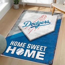 MLB Los Angeles Dodgers Area Rug Non-Slip Baseball Carpet Home Decor Gift Idea For Fans LAD103