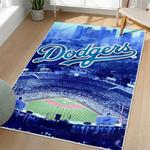 mlb los angeles dodgers area rug non slip baseball carpet home decor gift idea for fans living room lad104