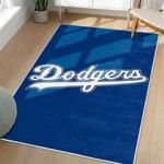 mlb los angeles dodgers area rug non slip baseball carpet home decor gift idea for fans living room lad105