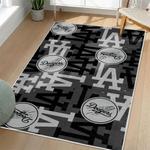 mlb los angeles dodgers area rug non slip baseball carpet home decor gift idea for fans living room lad107
